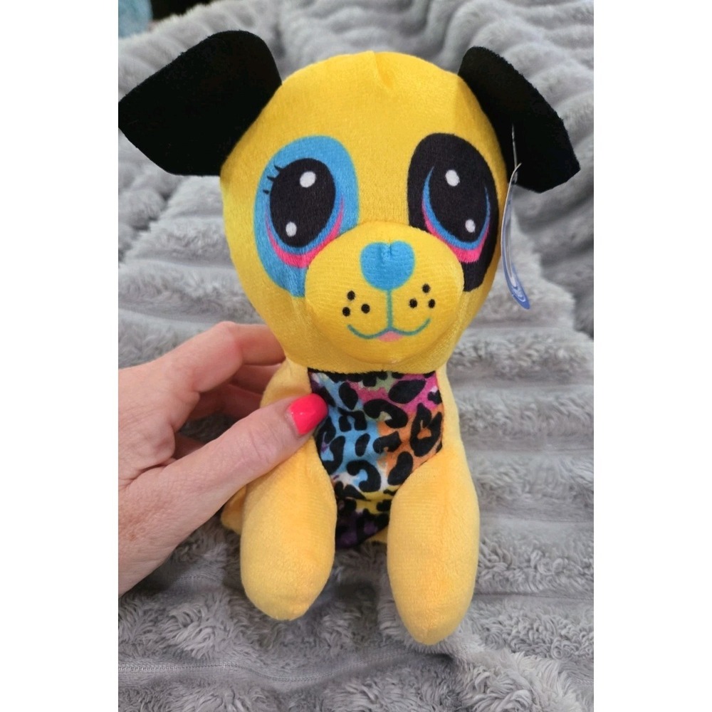 NWT Multi-Color Dog Plush 8 in. Stuffed Animal  A&A Global Collectible